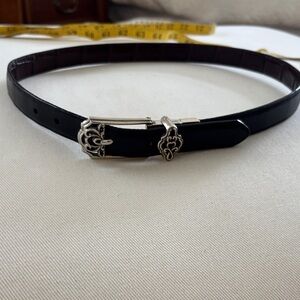 Brighton Elegant Black/brown reversible Leather Belt. Size M